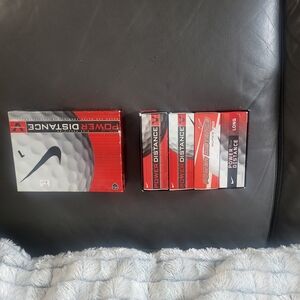 Nike Power Distance Golf Balls in Red and White